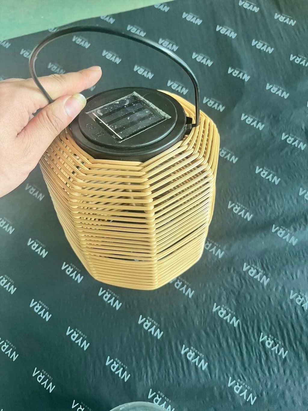 NovaRoo | Solar Outdoor Rattan Lantern Basket for Garden