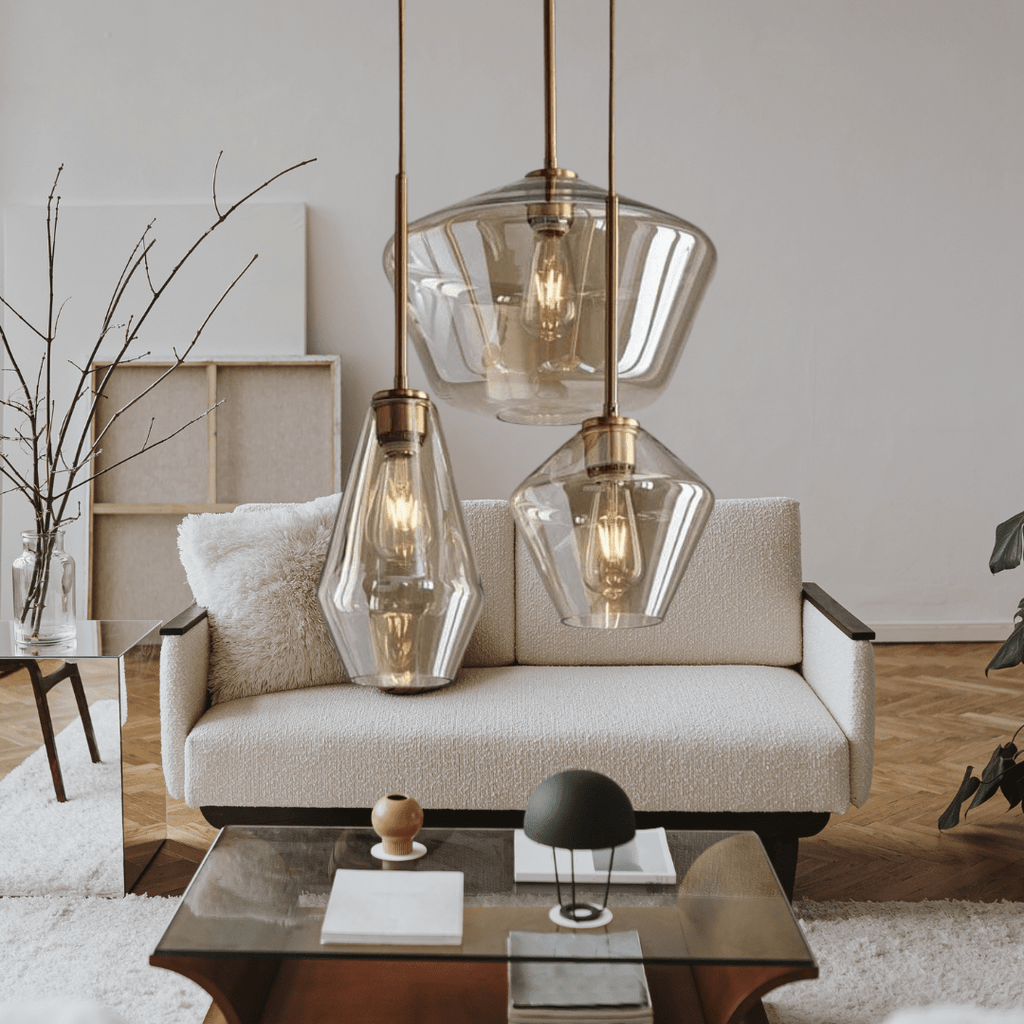 NovaLume LED Glass Pendant Light With Adjustable Height