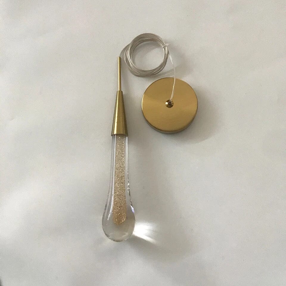 Aurora Golden Droplet Crystal Pendant Lights for Homes and Offices