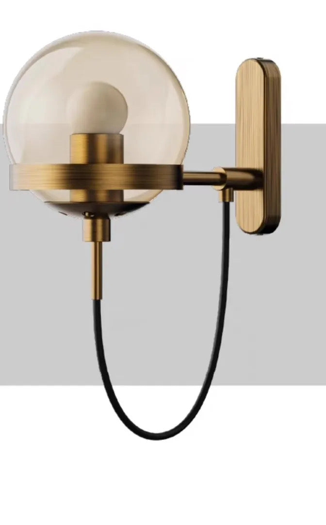 Orion Orb Wall Light Modern Iron Sphere In Two Finishes Easy Install