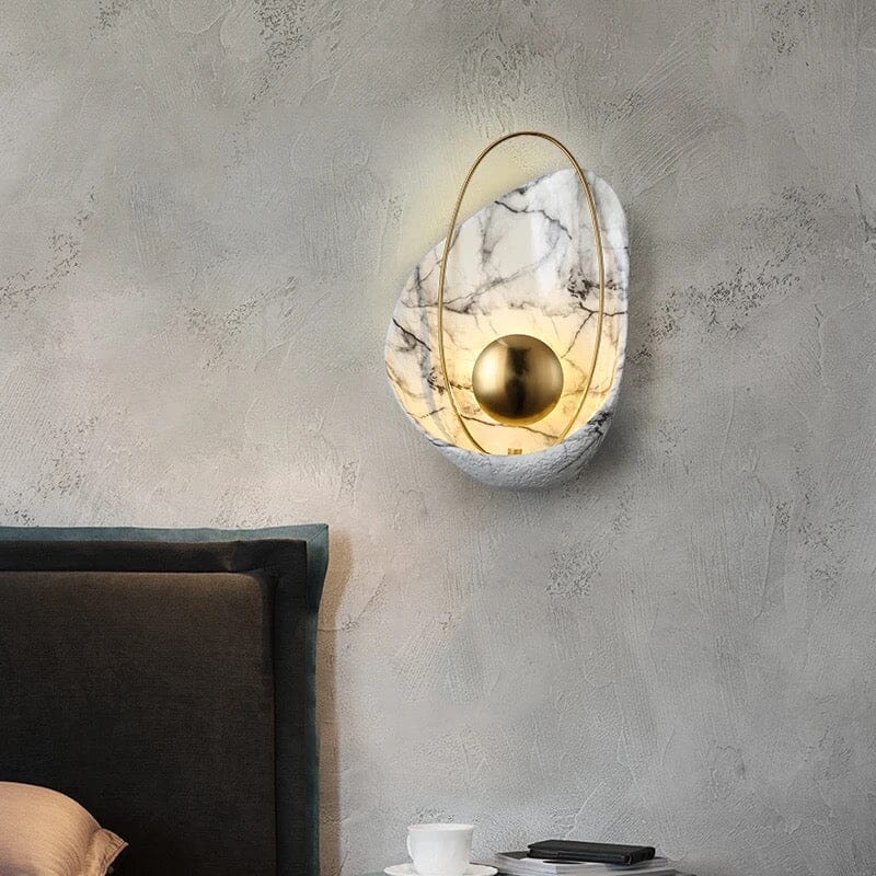 Luxe imitatie marmeren wandlamp