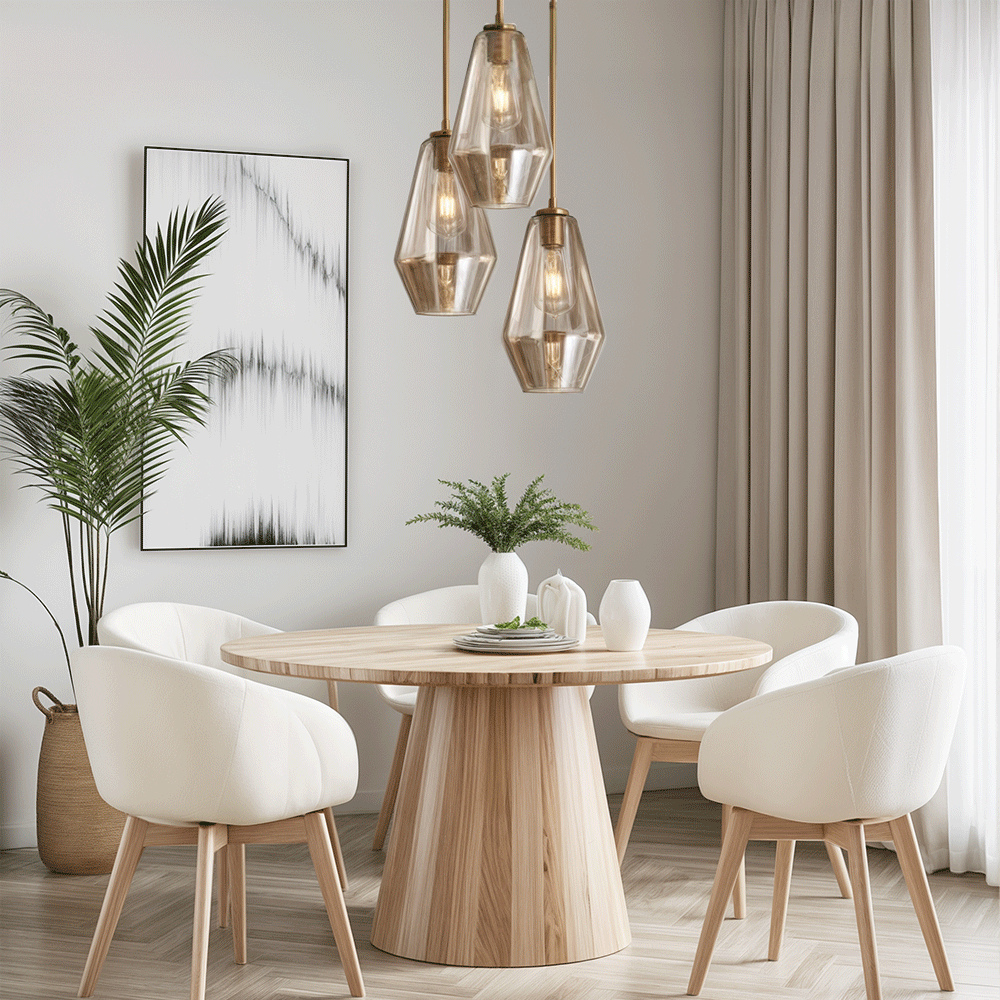 NovaLume LED Glass Pendant Light With Adjustable Height