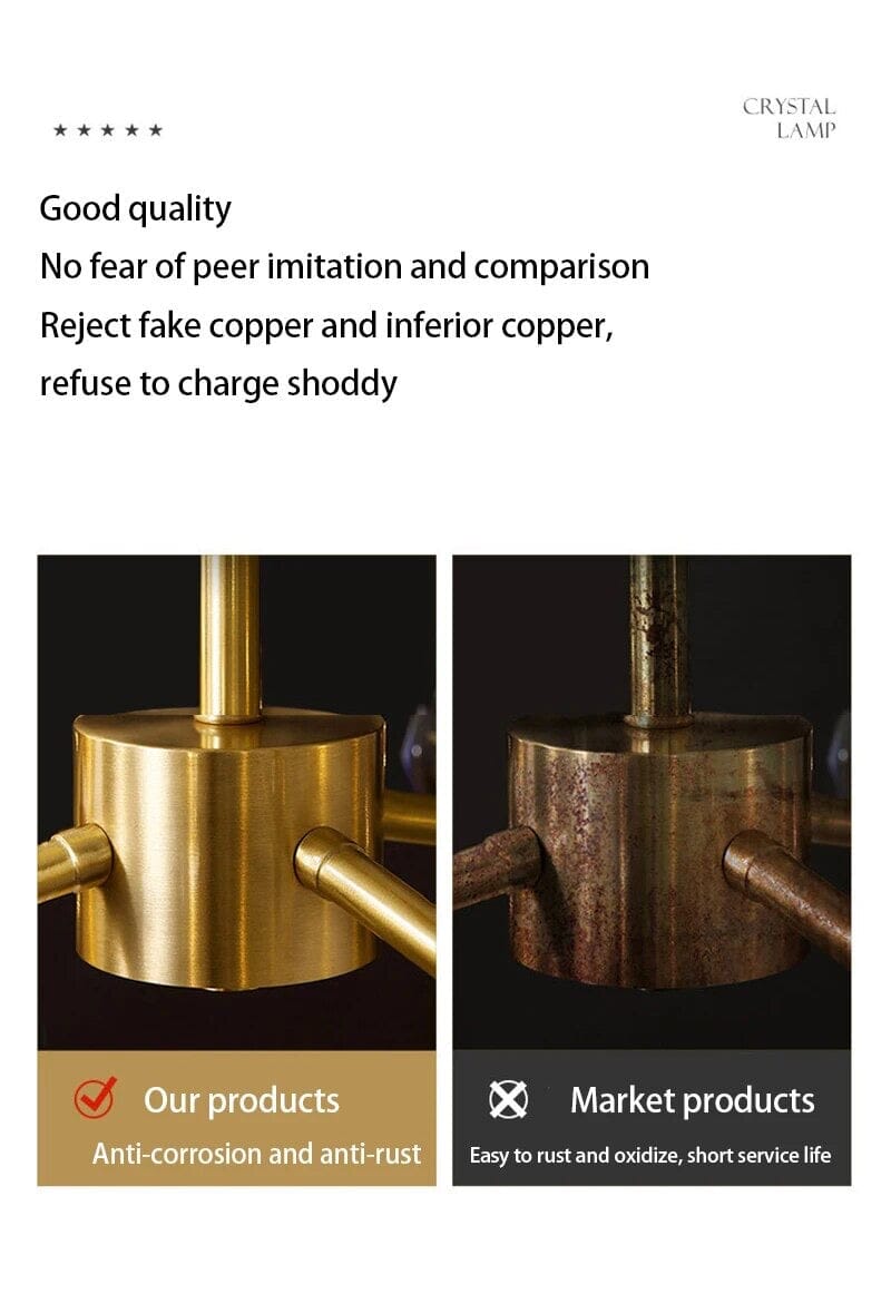 Astraeon Crystal Chandelier with Clear Glass Shade for Warm Enduring Glow