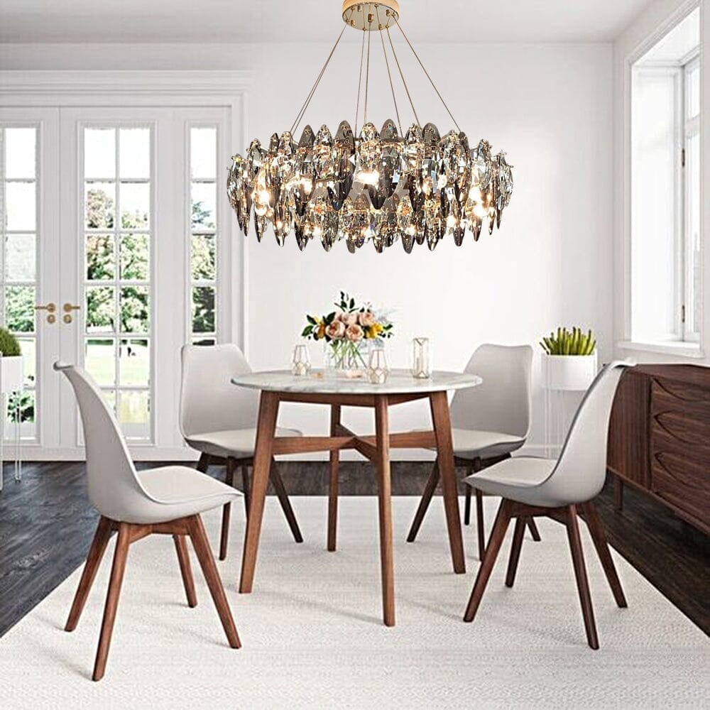 Lyra Nordic Crystal Leaf Chandelier Collection for Luxe Interiors