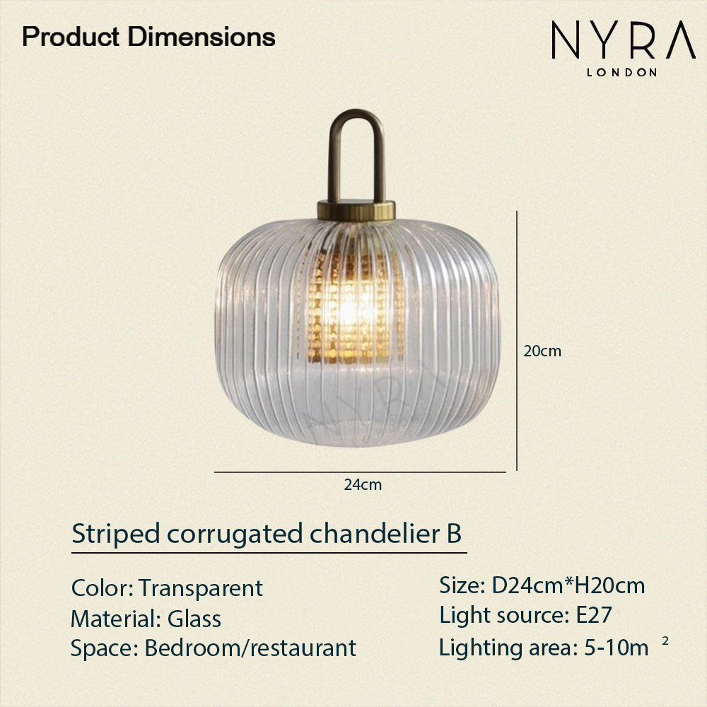 Luma Nordic Glass Pendant with Hand-Blown Finish and LED Warm Glow