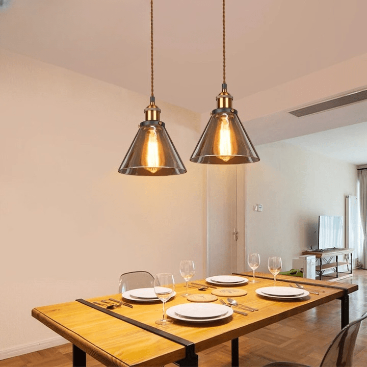 NovaLyn Retro Glass Pendant Lights for Modern Living Rooms