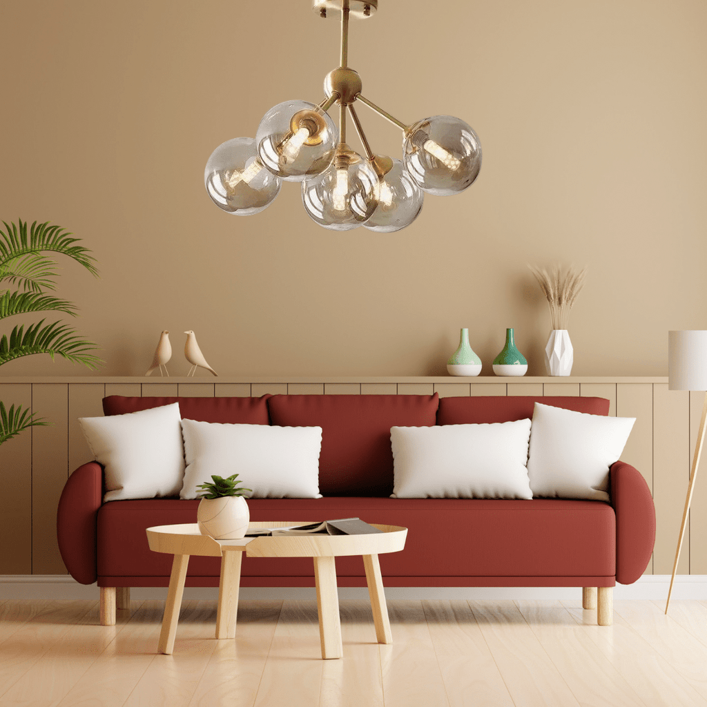 Aurea Amber Glass Pendant Light With Soft Warm Illumination