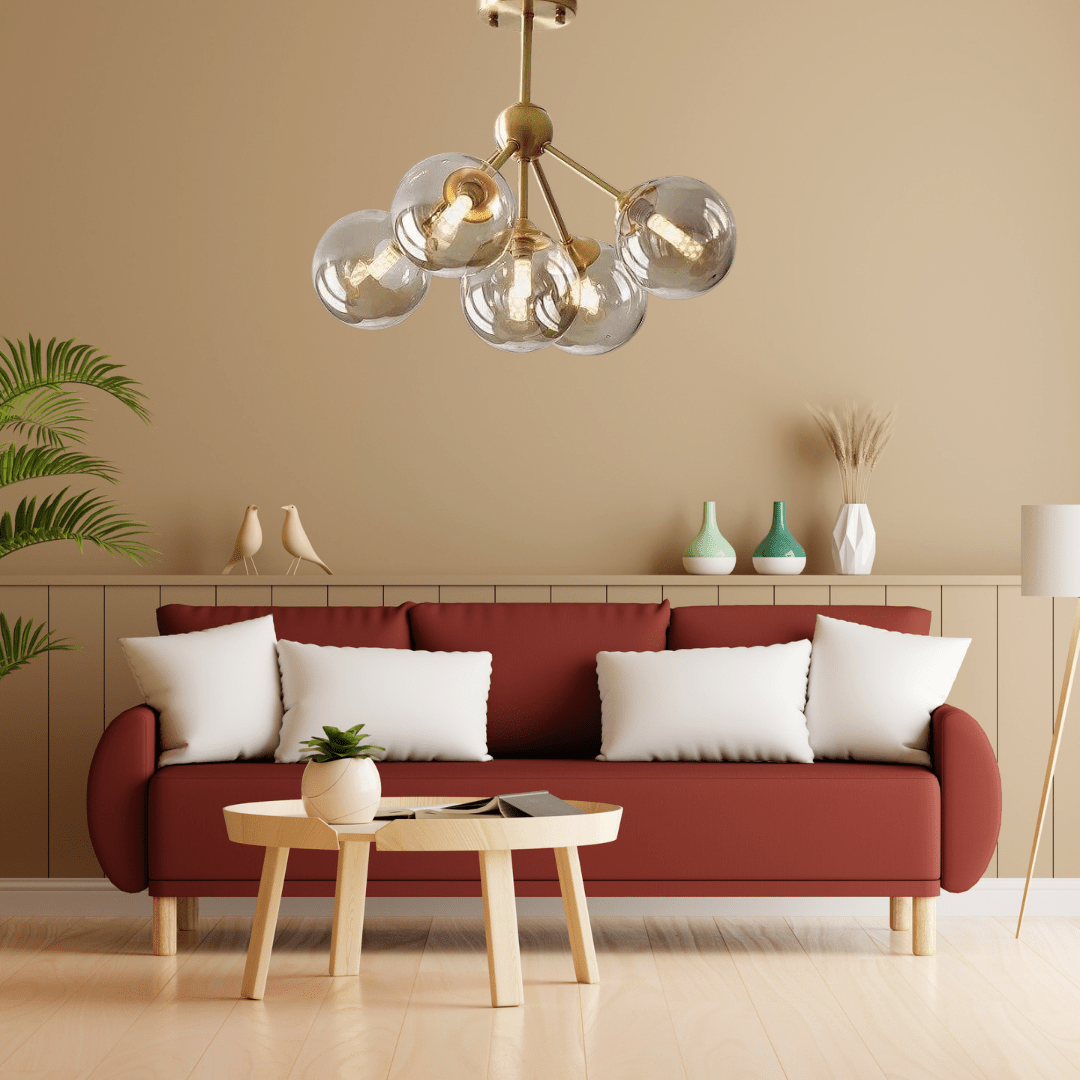 Aurea Amber Glass Pendant Light With Soft Warm Illumination