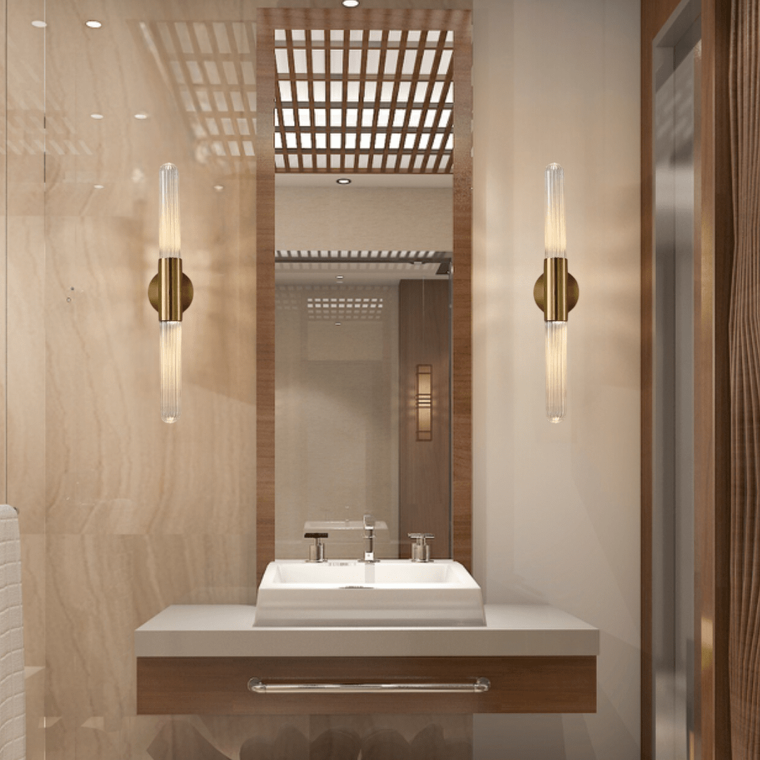 Nisa skleněná stojací lampa