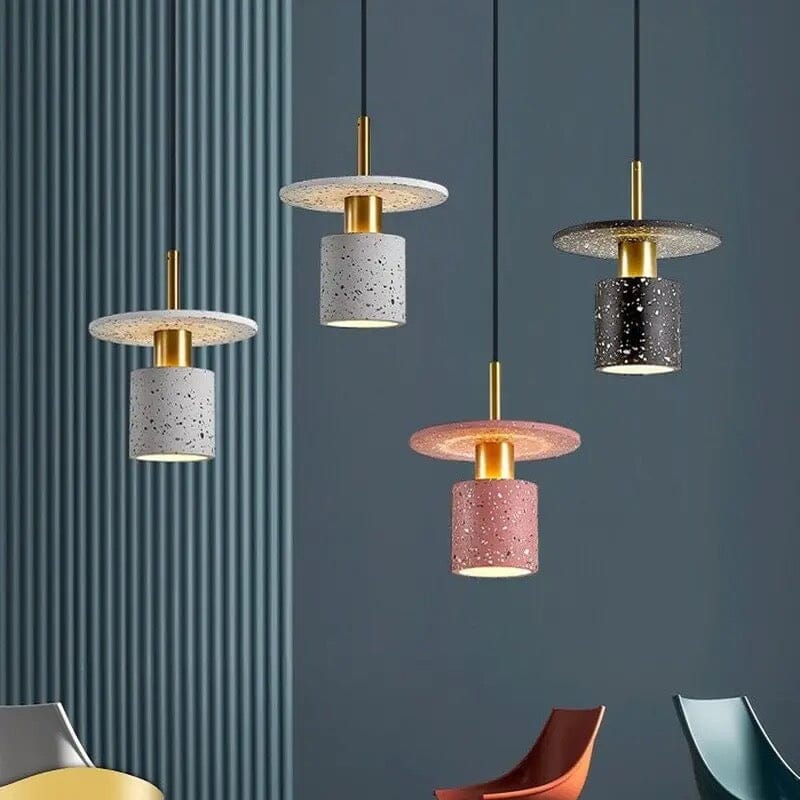 Celestra Terrazzo Pendant Light With Iron Plating Finish