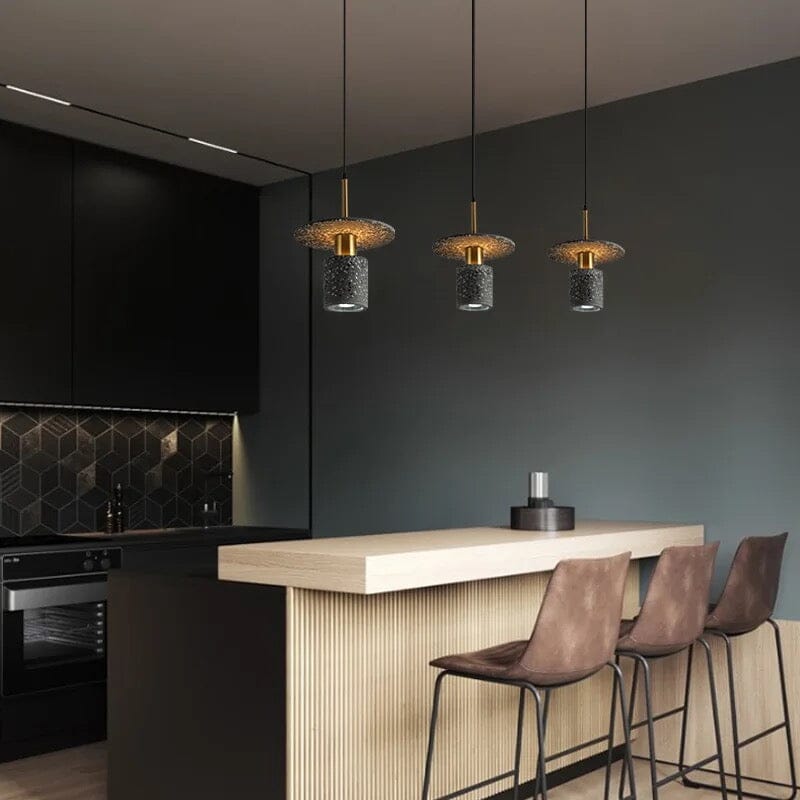 Celestra Terrazzo Pendant Light With Iron Plating Finish