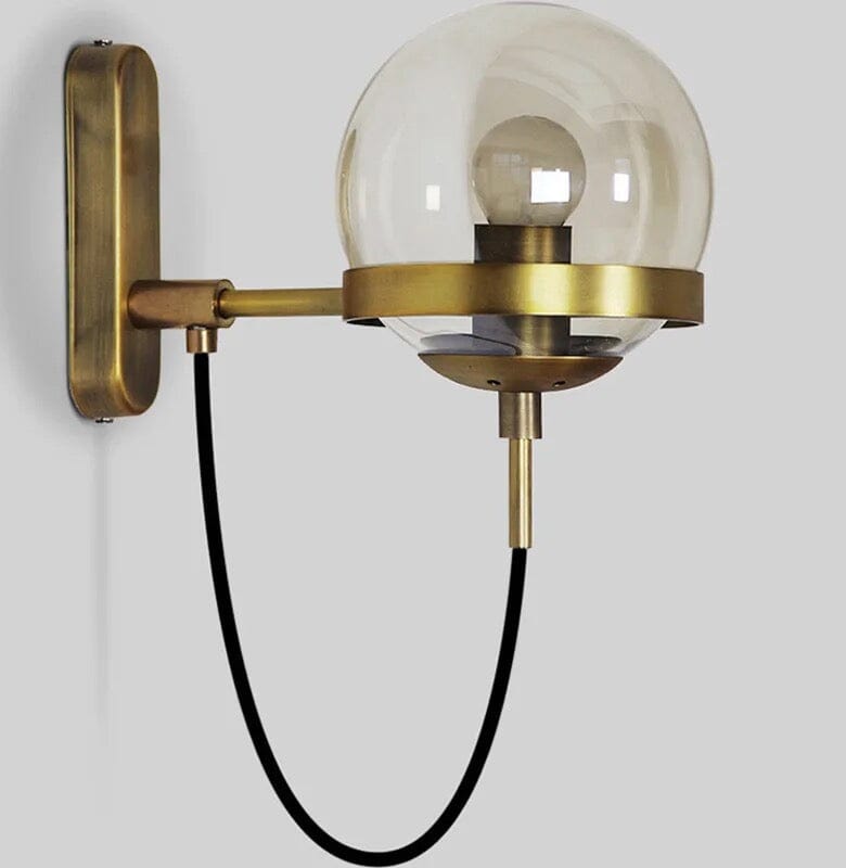 Orion Orb Wall Light Modern Iron Sphere In Two Finishes Easy Install