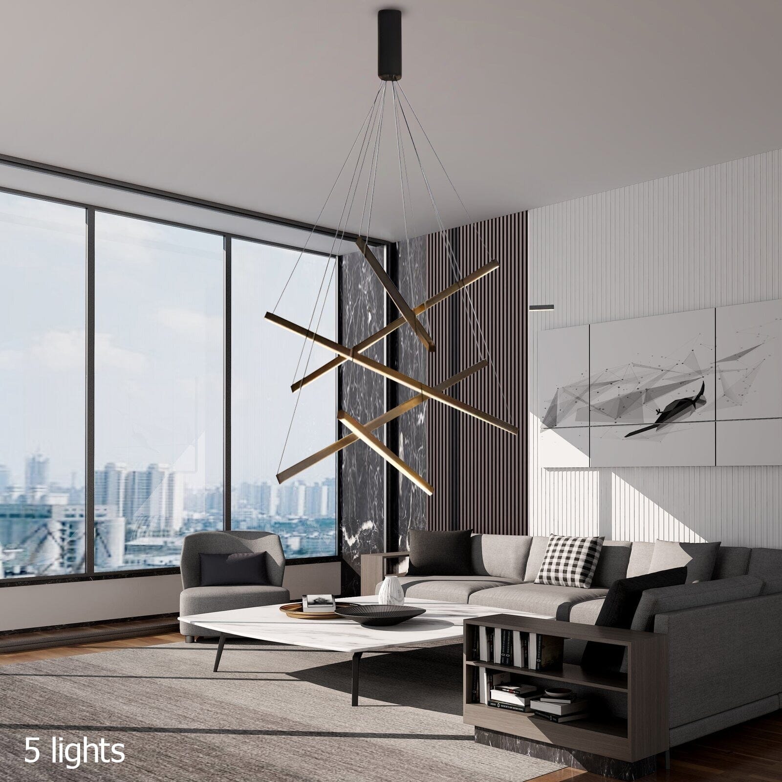 Alvora | Contemporary Duplex Chandelier