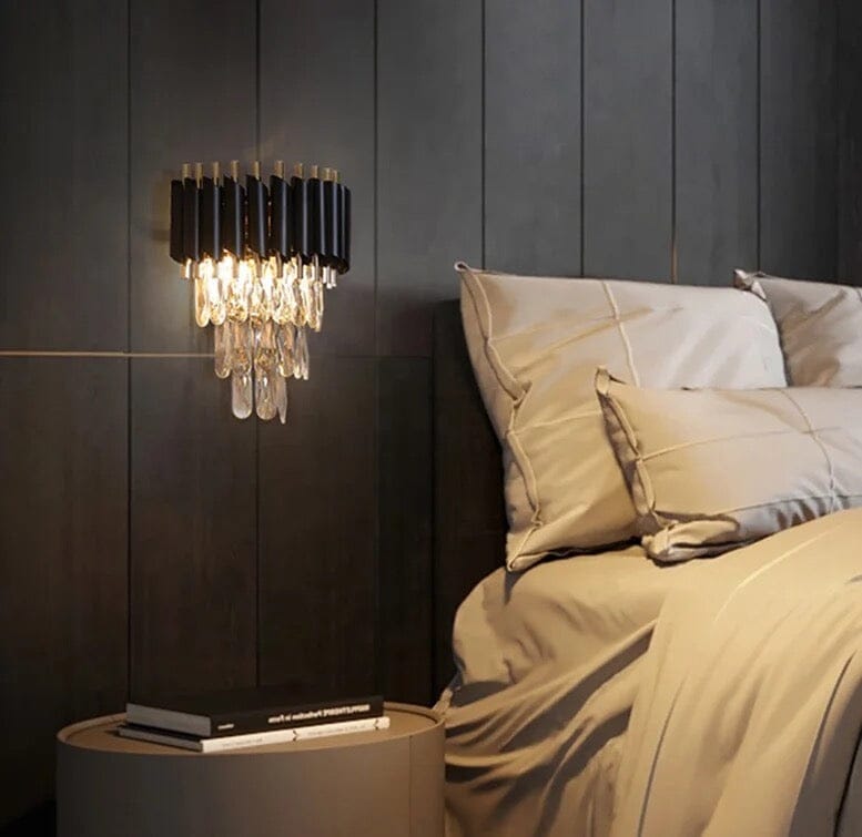 Astrae Wall Lamp with Crystal Accents and LED Glow