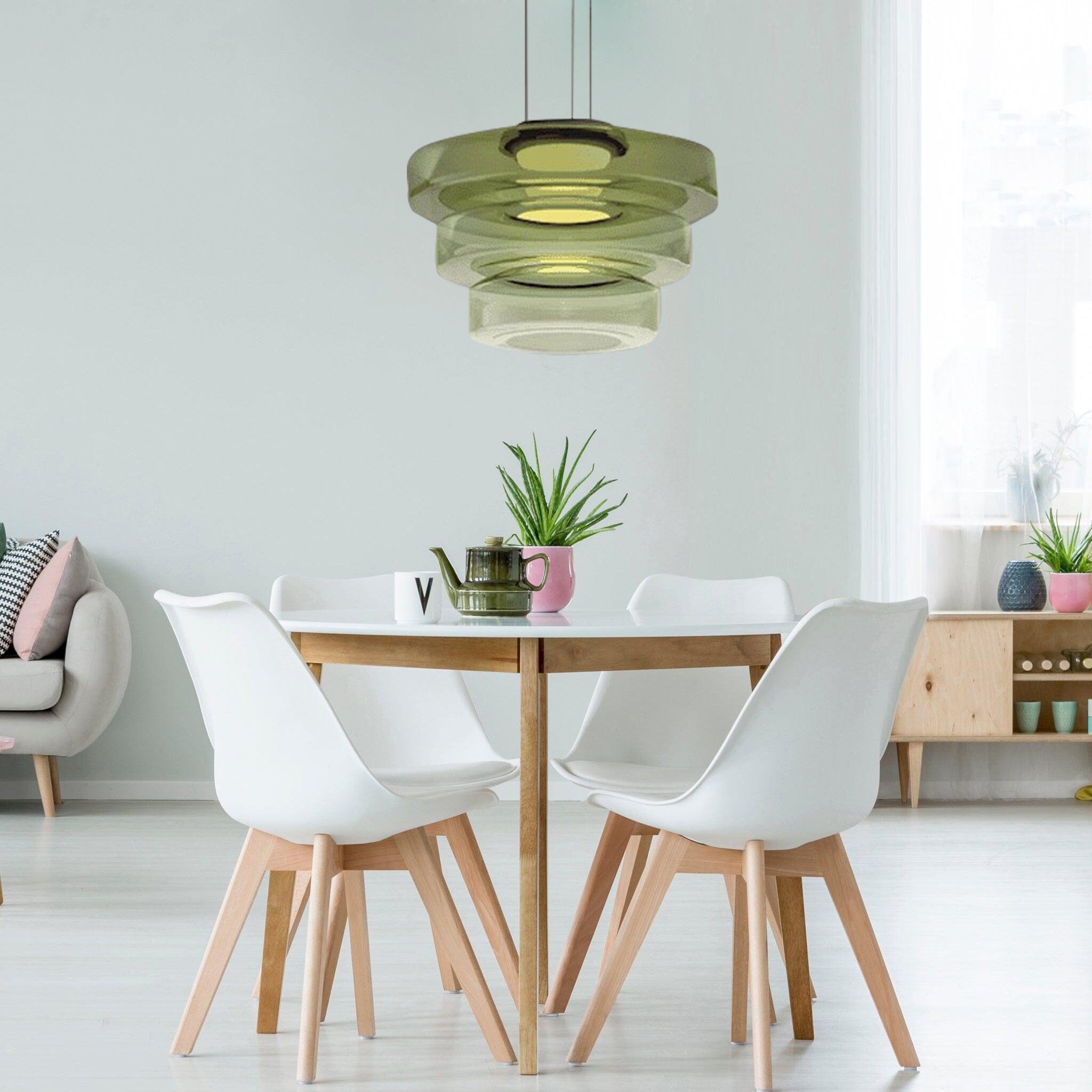 Fjord Glass Pendant Light for Modern Interiors with Soft Cozy Glow