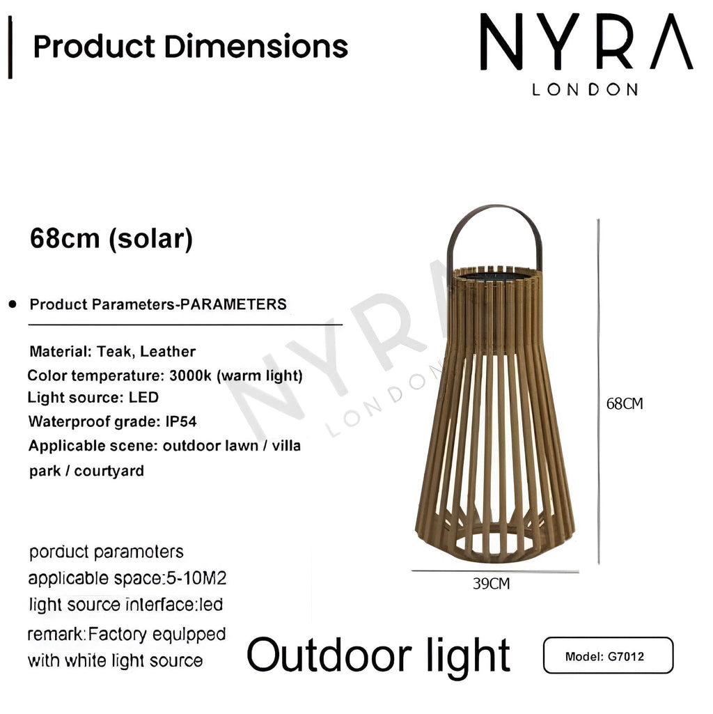 Orion Ridge Waterproof Basswood Lantern With Solar Power And Rotatable Handle