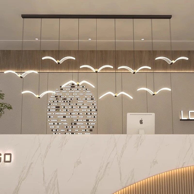 Lyrena Copperbird Dining Pendant Light With Modern Bird Silhouette And LED