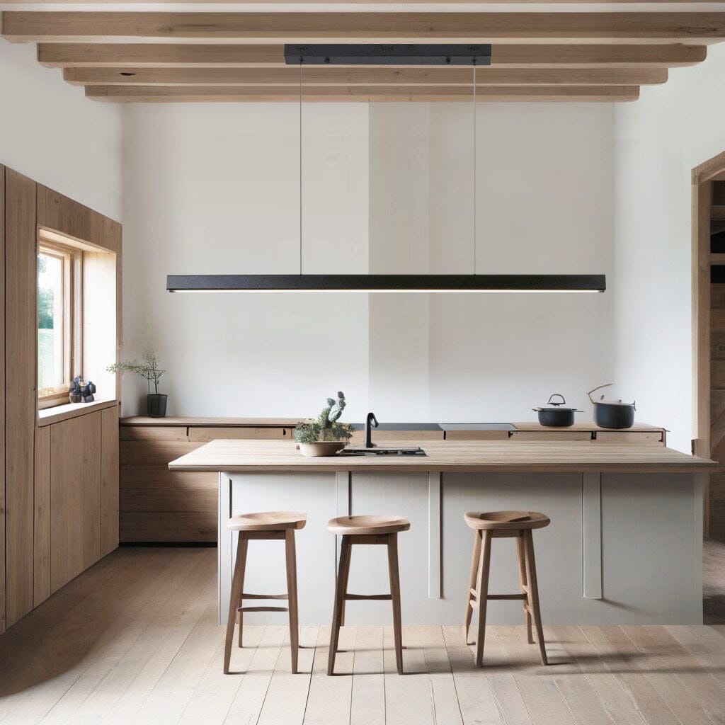 Novara Linear Bar Lamp Nordic Minimalist Aluminum Fixture In Nickel Finish