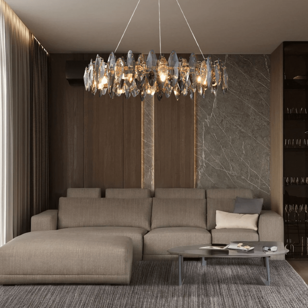 Lyra Nordic Crystal Leaf Chandelier Collection for Luxe Interiors