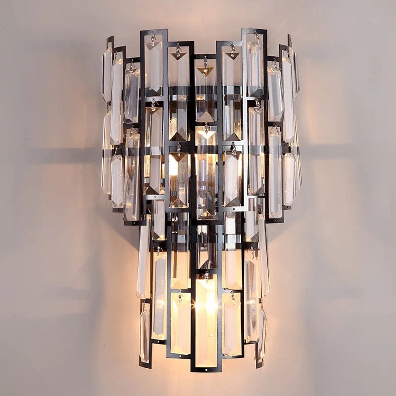 Elara Crystal Wall Lamp with Vintage Charm and K9 Crystals