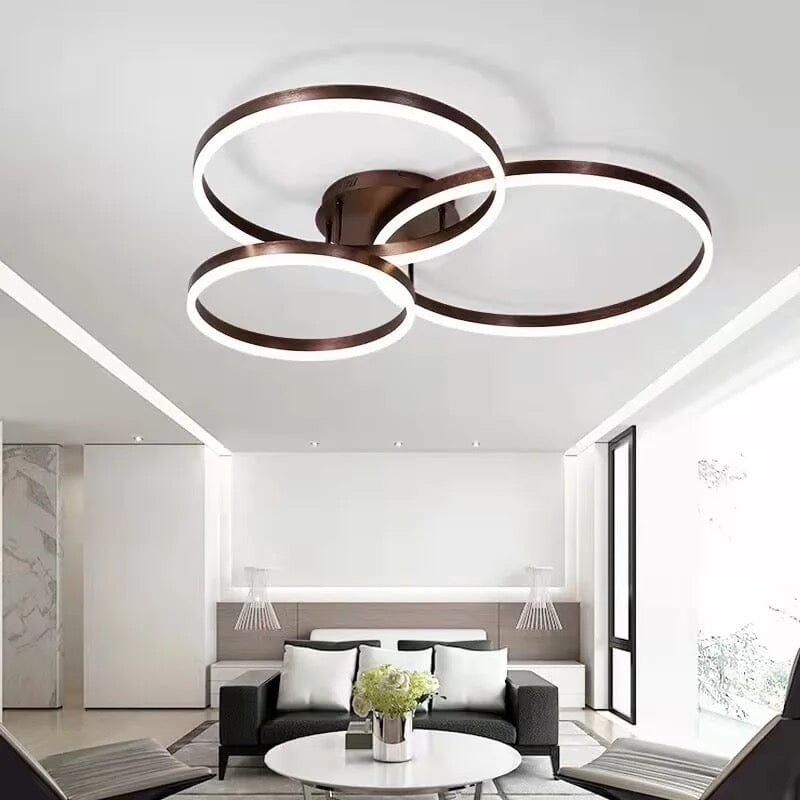 NexaLume LED Circular Ceiling Light in Coffee Gold Finish