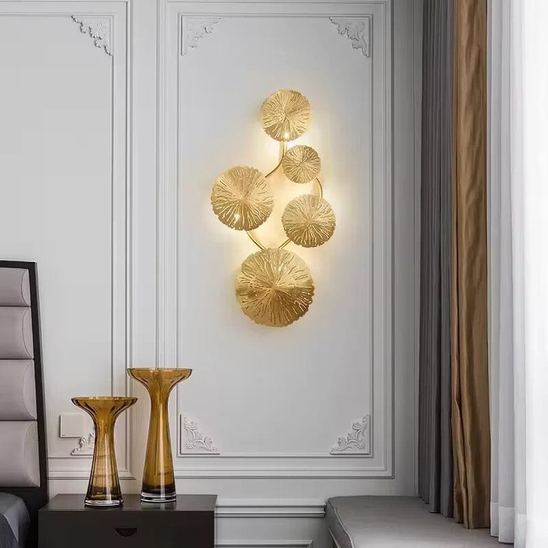 NovaLeaf Wall Light Lotus Inspired Perforated Modern Glow by Ardentis