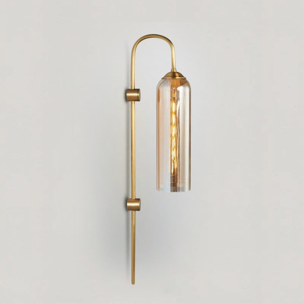 Solara Glass Wall Lamp With Sky Blue Shade And Color Options