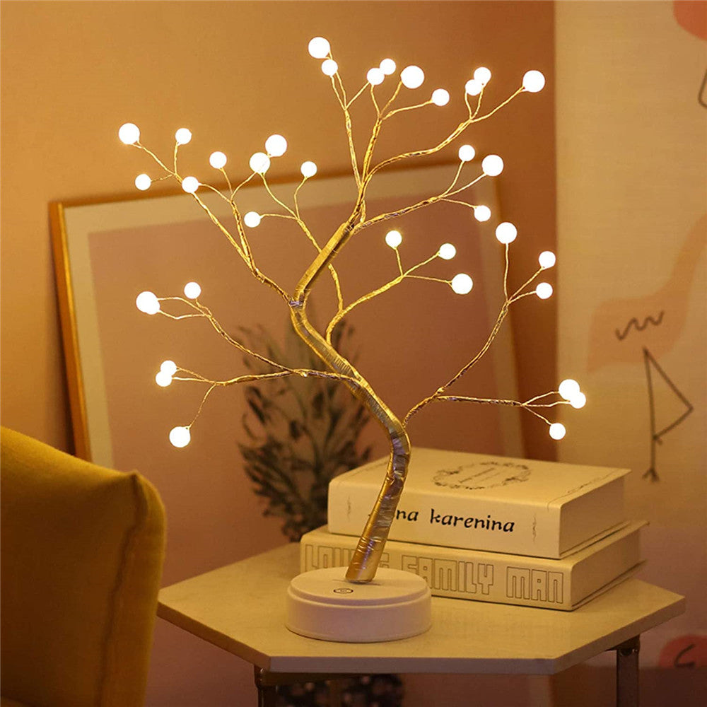 Fernhaven Grove Tree Lamp With 108 Drops Or 36 Pearls