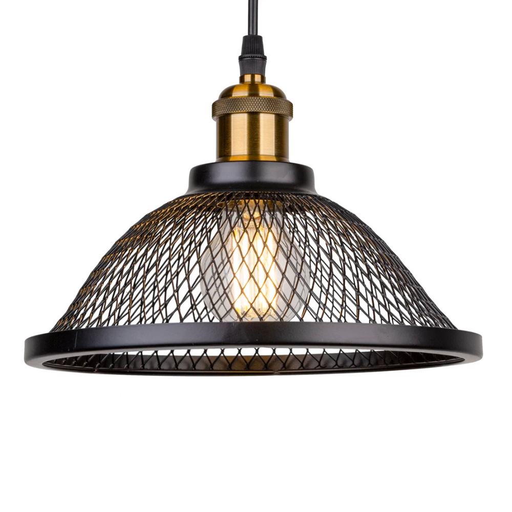 Industrielle schwarze Pendelleuchte