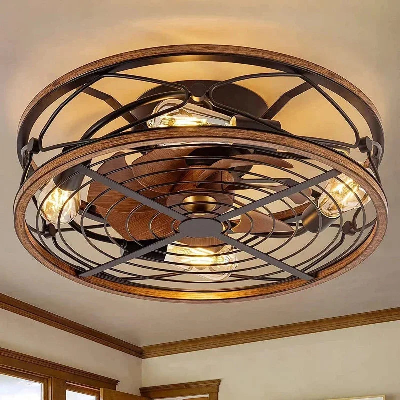 Industrial fan ceiling lamp