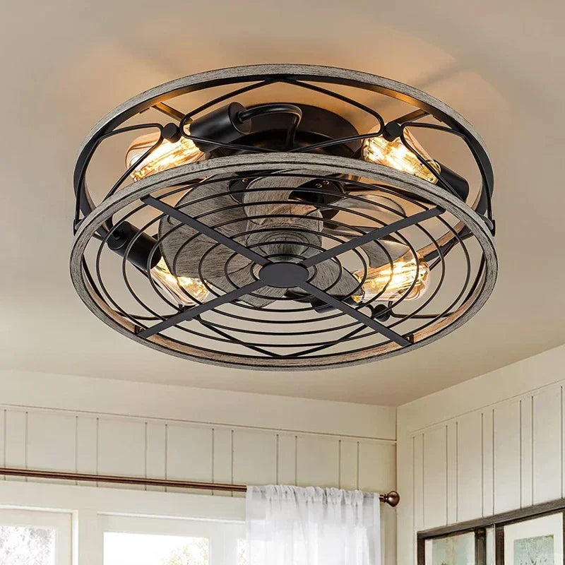 Industrial fan ceiling lamp