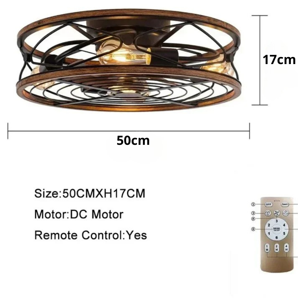 Industrial fan ceiling lamp