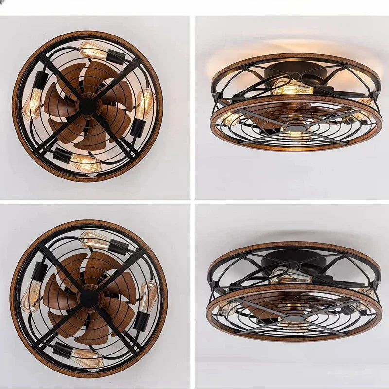 Industrial fan ceiling lamp