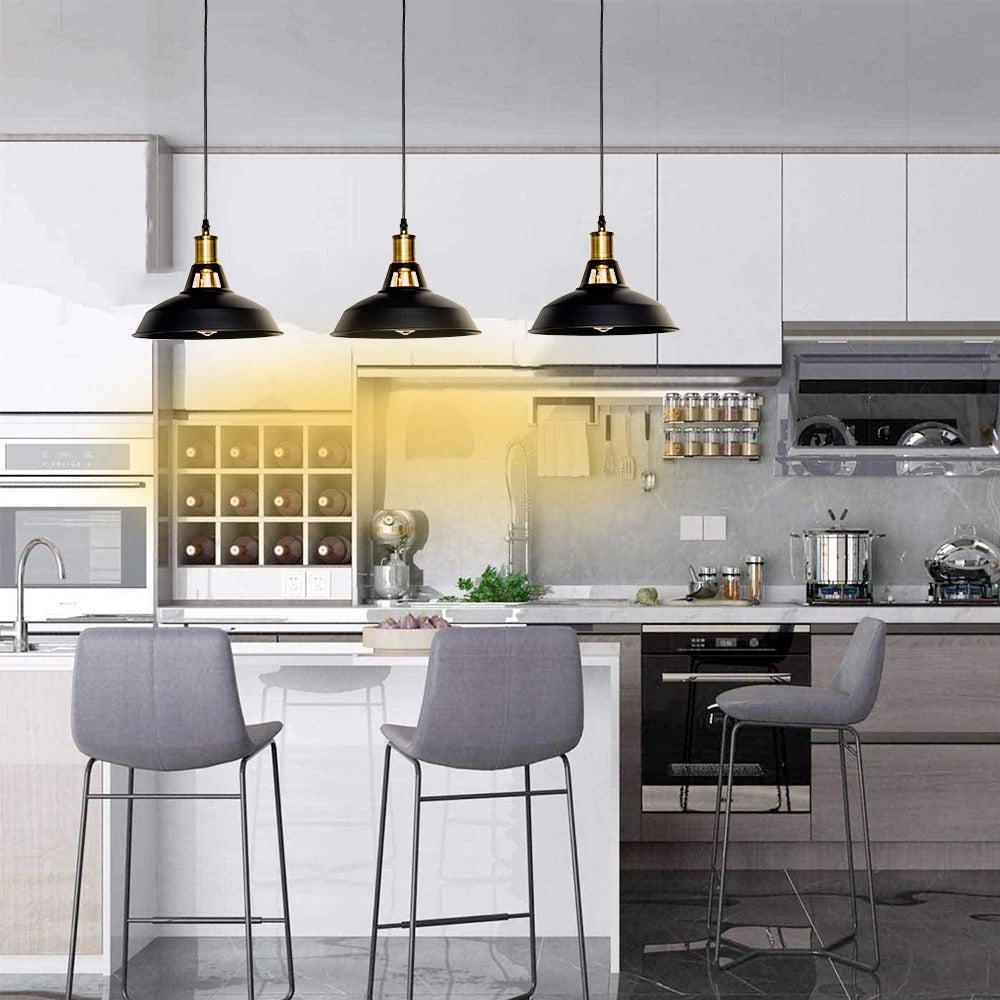 Lâmpada pendente industrial de metal