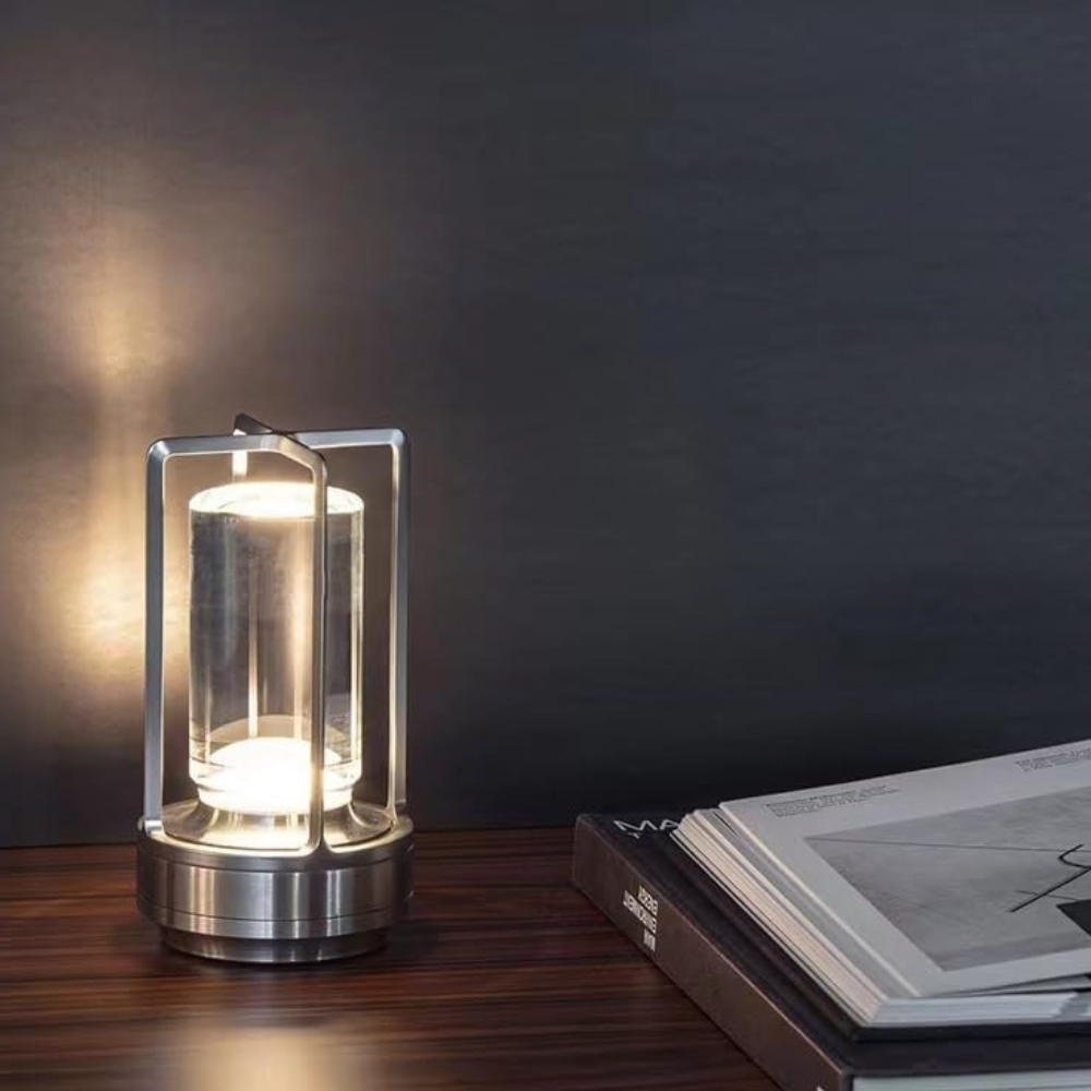 Lámpara de mesa inalámbrica industrial