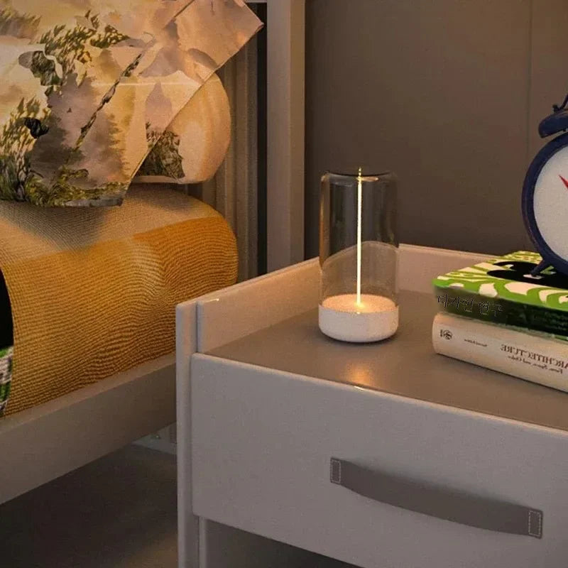 Lámpara de mesa interactiva recargable de filamento