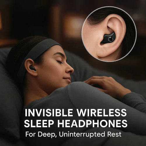 Invisible Wireless Sleep Headphones | IPX5 Waterproof, Bluetooth 5.3 for Comfortable Sleep and Relaxation