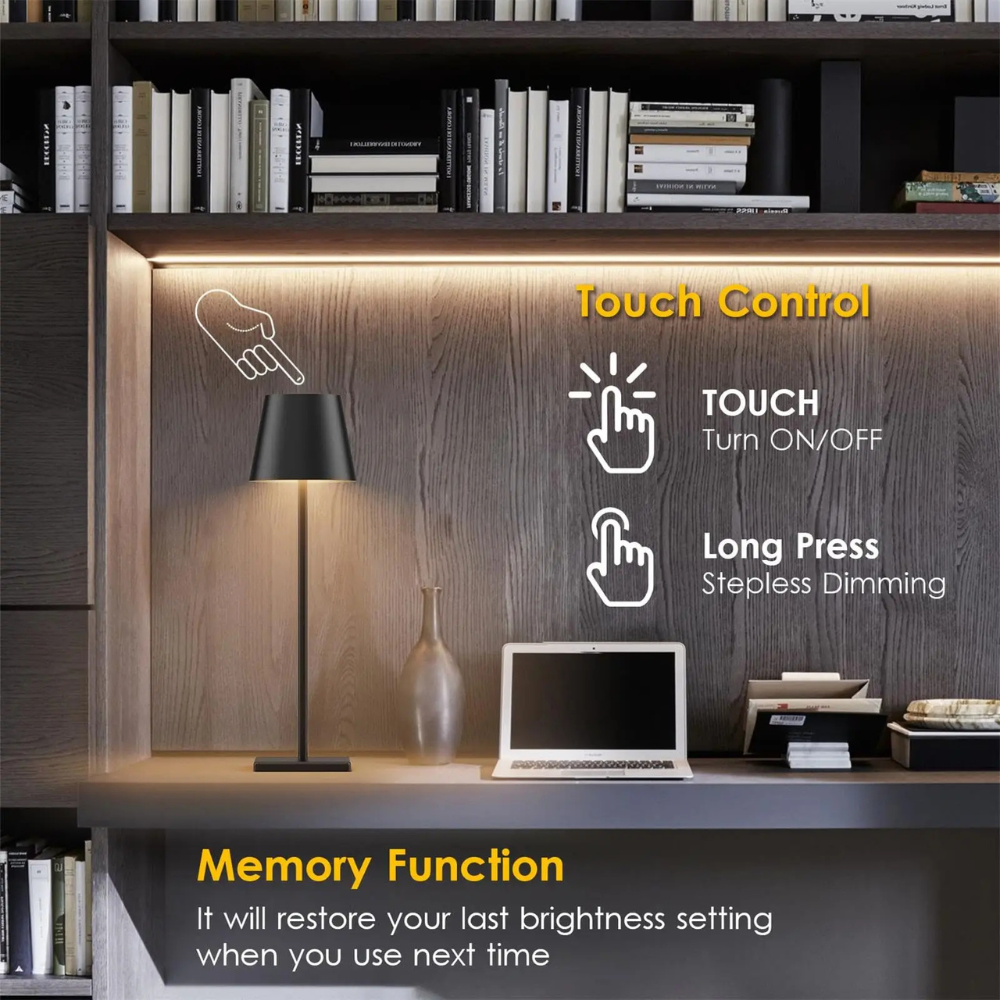 Lámpara de mesa LED recargable para exteriores