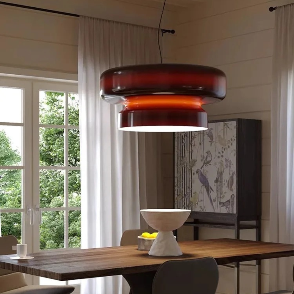 Layered pendant lamp
