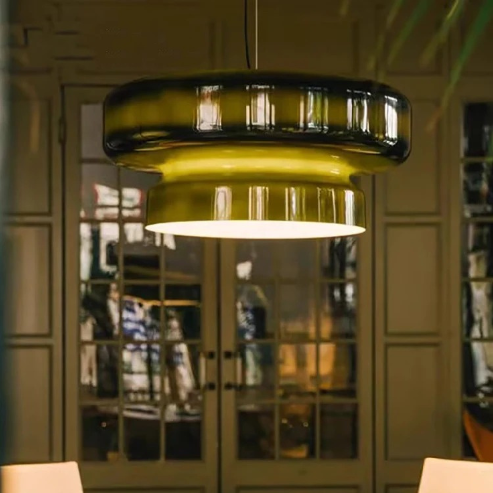 Layered pendant lamp