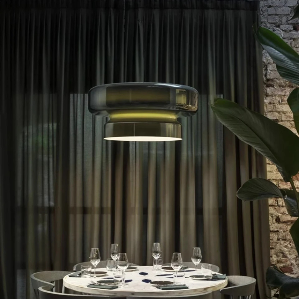 Layered pendant lamp