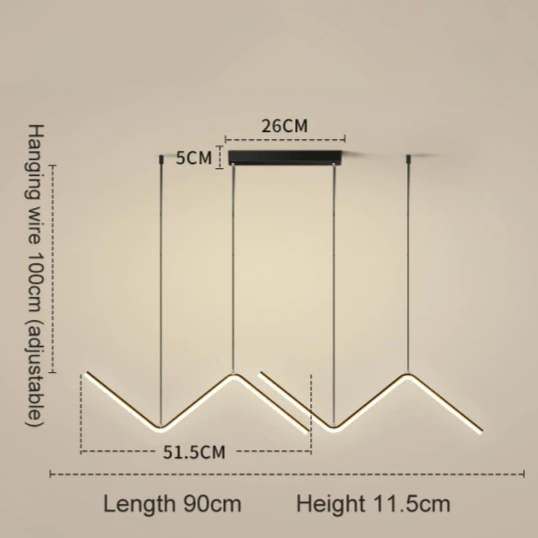 Wave Shaped Pendant Light