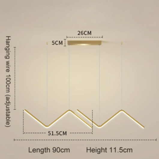 Wave Shaped Pendant Light