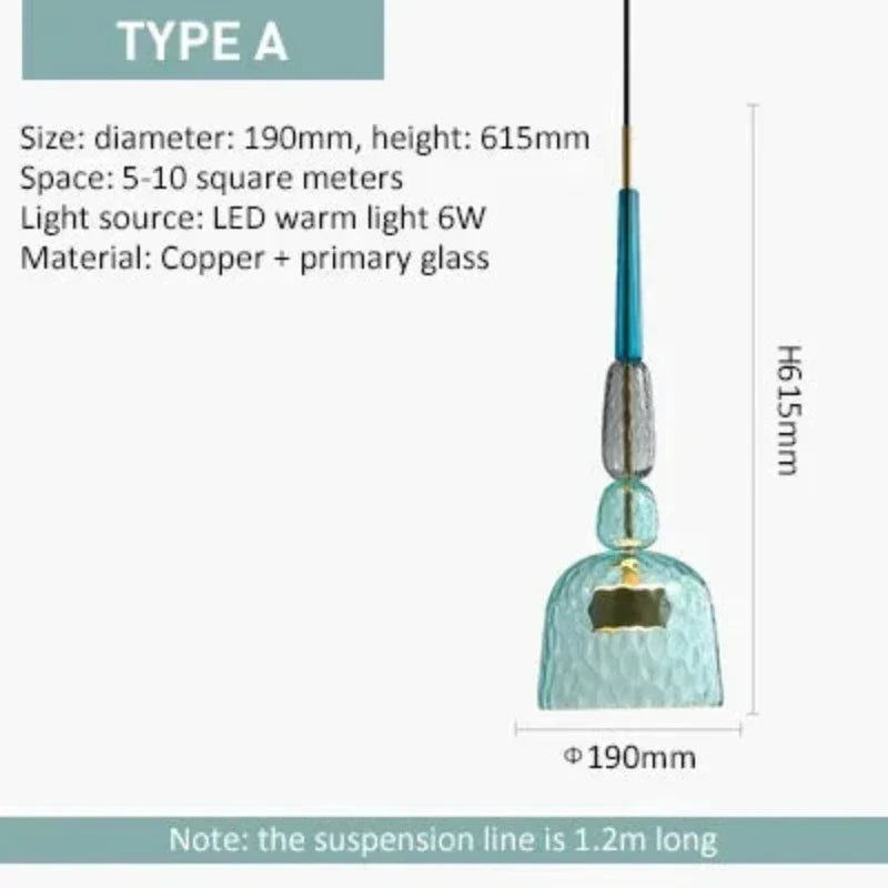 Aurelian Colored Glass Pendant Lights For Modern Home