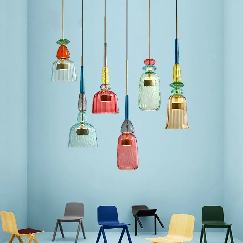 Aurelian Colored Glass Pendant Lights For Modern Home