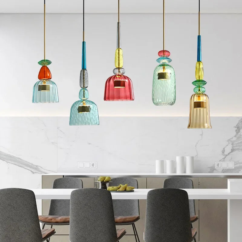 Aurelian Colored Glass Pendant Lights For Modern Home