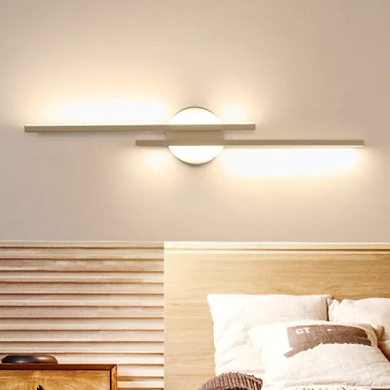 LichtFlair | Modern LED wall light Twin Linear black/white metal bedroom
