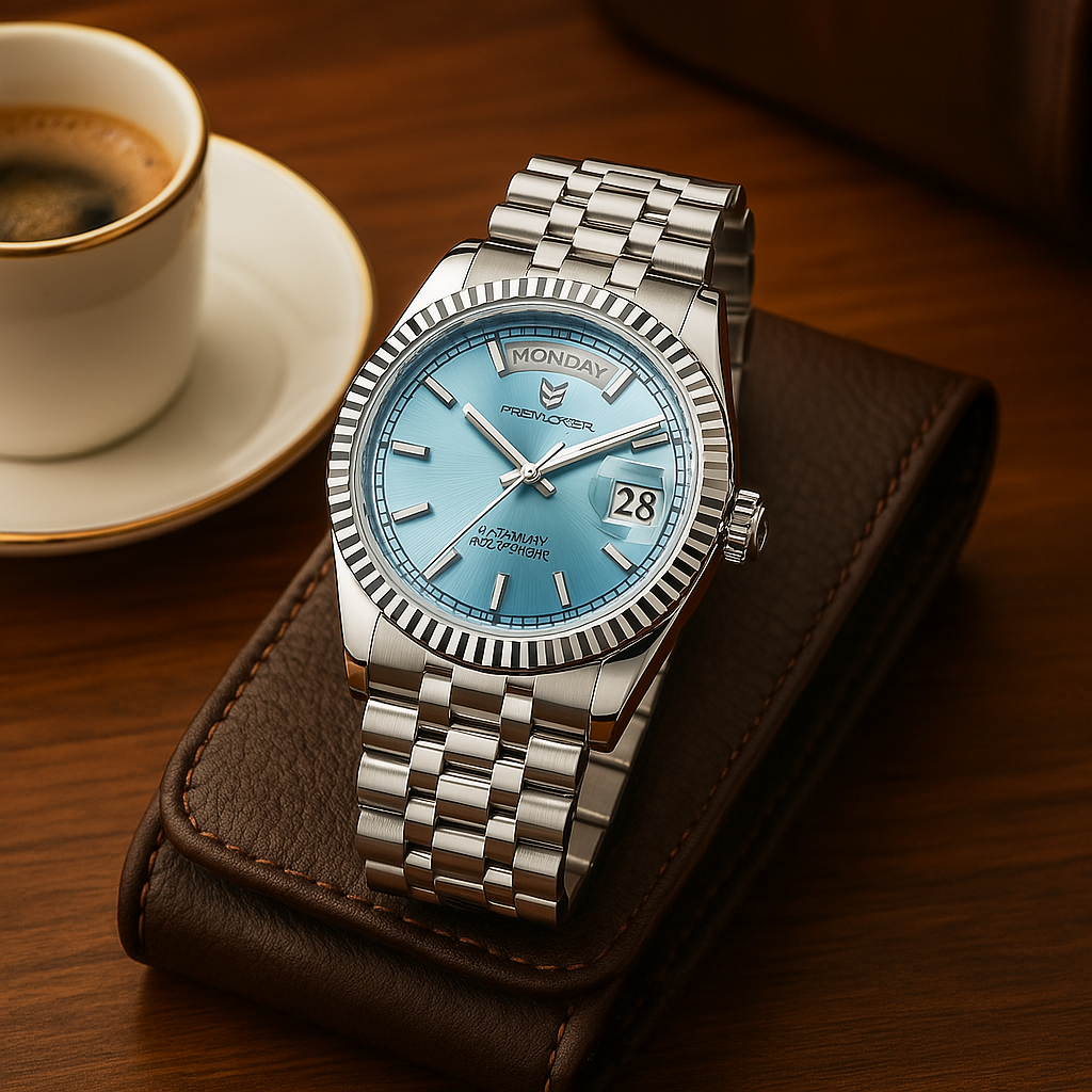 Luxury men's automatic watch - stainless steel, self -evacuating, calendar function - style for every occasion