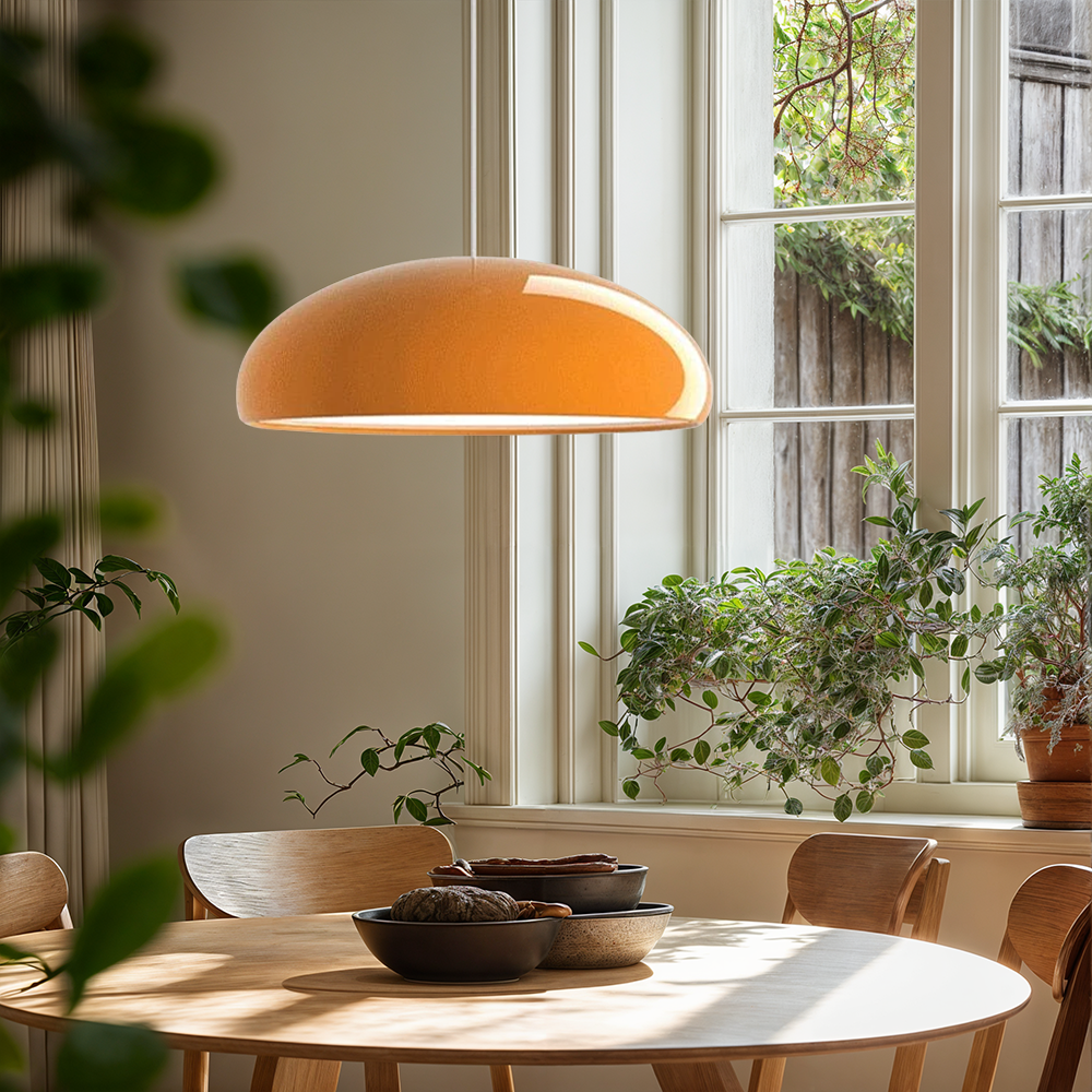 Liora Orb Pendant Chandelier with White Interior and Colorful Exterior Finish