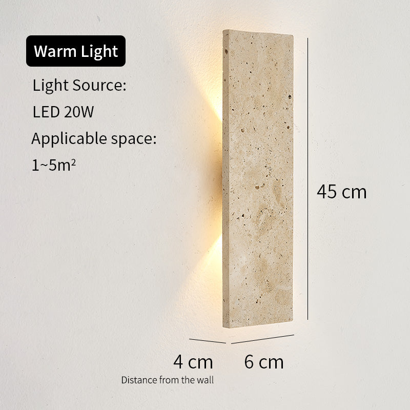 Outdoor Waterproof LED Wall Lamp with Natural Stone Design – Versatile Sconce Light for Indoor and Outdoor Use